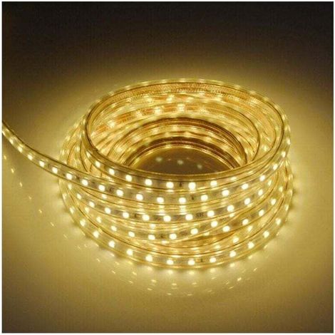 Tira LED de 3 metros con interruptor, 5050 IP65, resistente al agua, blanco cálido (1/4)