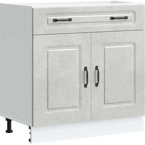Mobile da cucina moderno con spazio contenitivo ottimizzato 80 x 46 x 81,5 cm legno composito grigio cemento 020049924