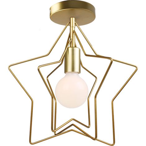Nordic Simplicity Ceiling Lights Creative Stars Chandelier Modern Ceiling Light Rotatable Lampshade For Balcony Cafe Gold