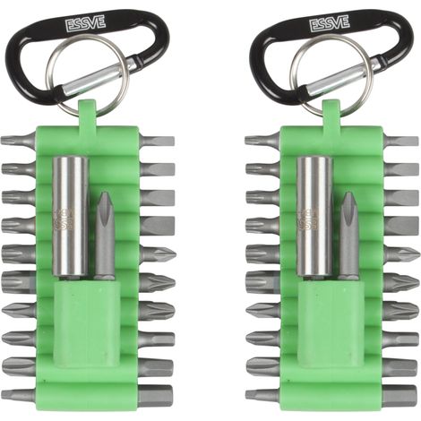 ESSVE BITSCLIP PRO 22-teiliges Bit-Set. TX-, PH-, PZ-, R- und SL-Bits + 2 x Halter (1/3)