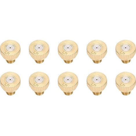 10 pièces eau du robinet basse pression atomiseur pulvérisateur buse laiton eau brumisation saupoudrer 0.5mm (1/4)