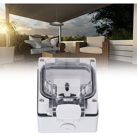 IP66 wetterfeste, wasser- und UV-beständige Außenwandsteckdose, 250V 13A Dreiloch-Multifunktionssteckdose. (1/5)