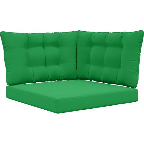 Maison Exclusive - Cuscino per divano da esterno 3 pcs Verde Poliestere