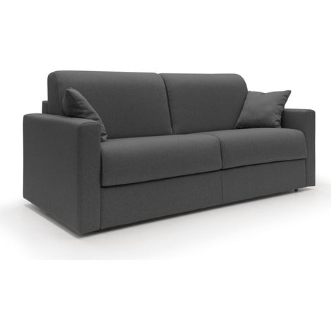 Chris Sofá cama convertible en tejido impermeable 186 cm (mat. 140x197) Antracita