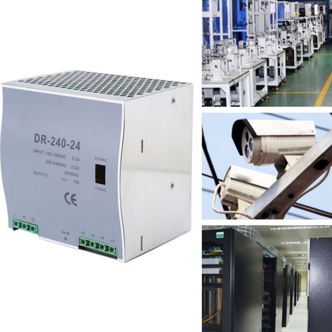 Alimentation LED régulée 240 W AC/DC, montage sur rail DIN, protection contre les surcharges, sortie 48 V (1/5)