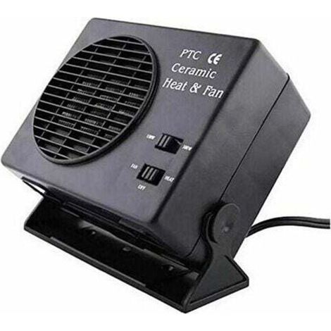 Chauffage soufflant électrique portable en céramique pour chauffage de voiture, dégivreur de fenêtre et désembueur 25A 300W 12V