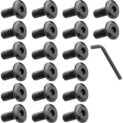 Countersunk Head Screws, 25 Pieces, Hex Socket with Hex Key, in A2 V2A, Full Hex Thread, M8x16mm