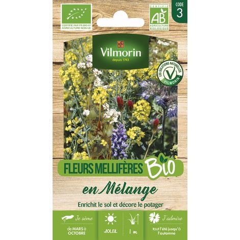 Sachet graines Fleurs Mellifères en mélange pour engrais vert BIO