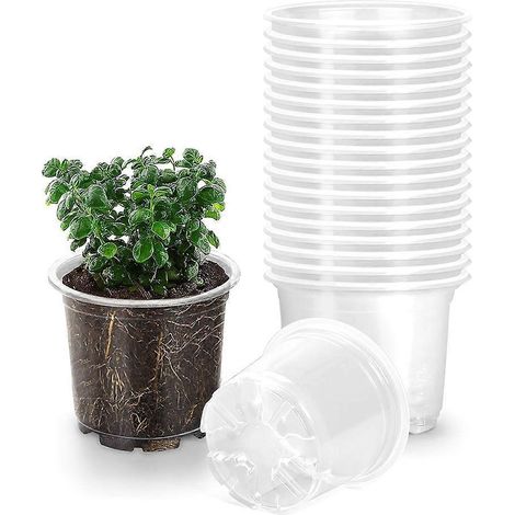 20 lot 5 7 pouce transparent chambre bébé pots pour plantes semis pots avec eau rangement (1/5)