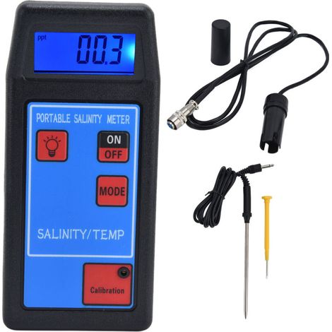 Portable Multifunctional Water Quality Analyzer with Temperature and Salinity Meter for Swimming Pool Aquarium Aquaculture