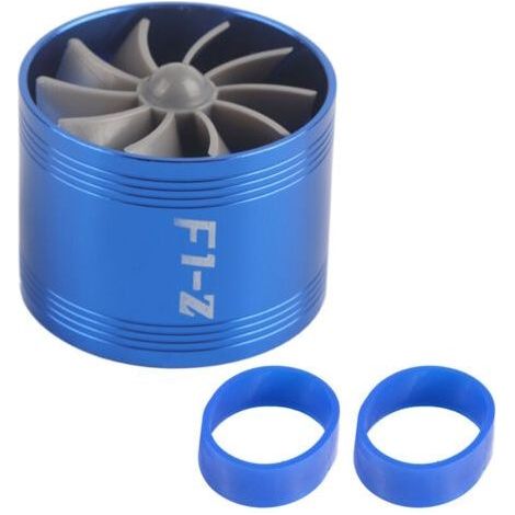 Turbocompresseur à turbine à ventilateur unique pour voiture, économiseur de carburant, turbo 64 mm bleu