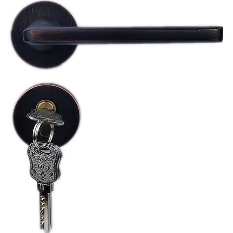 Serrure de porte antivol silencieuse en alliage de zinc pour chambre à coucher, poignée mécanique fendue, accessoires de quincaillerie pour meubles (1/3)