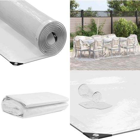 vidaXL Bâche transparente avec œillets 2x5 m polyéthylène (1/5)