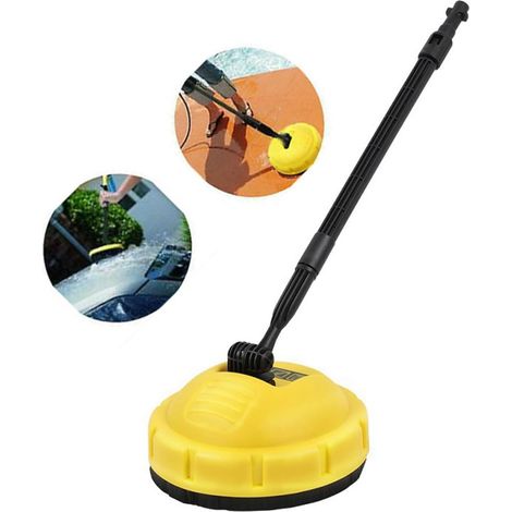 Attachment for pressure washer with rotating jet brush, stainless steel surface cleaner with 9.45-inch cleaning head, pressure washer accessories (1/5)