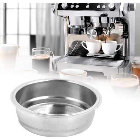 Filtres à café réutilisables, bol de crépine de filtre de Machine à café en acier inoxydable monocouche de 51 mm adapté pour DeLonghi pour bureau à domicile sans BPA (1/5)