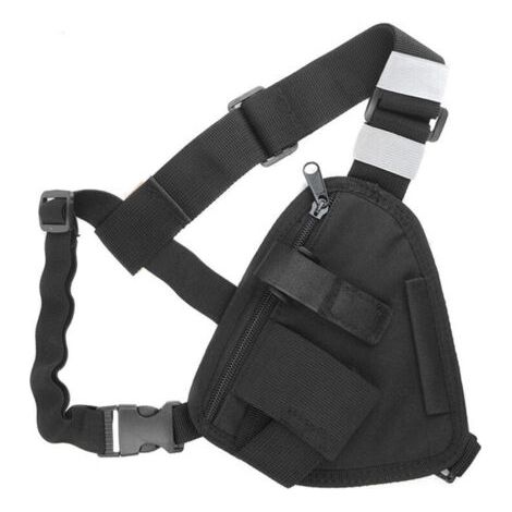 Chest Harnais pour Radio Gilet Portable Sac Poitrine Noir avec Sangle Réglable Compatible avec Motorola  talkie Walkie Baofeng Léger et Durable Idéal pour les Activités en Plein Air (1/2)