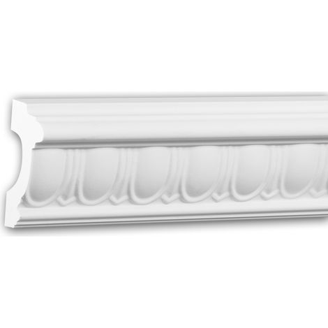Wand- und Friesleiste PROFHOME 151330 Stuckleiste Zierleiste Wandleiste Zeitloses Klassisches Design weiß 2 m (1/5)