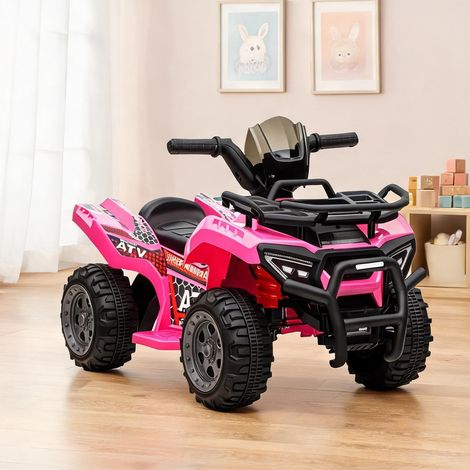 Quad électrique enfant rose métal et plastique avec musique (1/5)