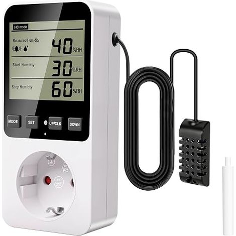 Digital Thermostat Temperature Regulator Socket 230V 16A with Fühler Zeitschaltuhr Sensor Heating Fridge Thermostat for Greenhouse Reptile Terrarium Home (1/5)