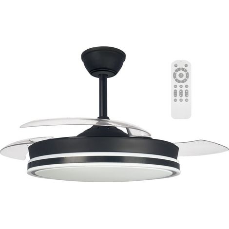 Ventilador LED aspas plegables Kuma Negro CCT Dim (45W) (1/5)