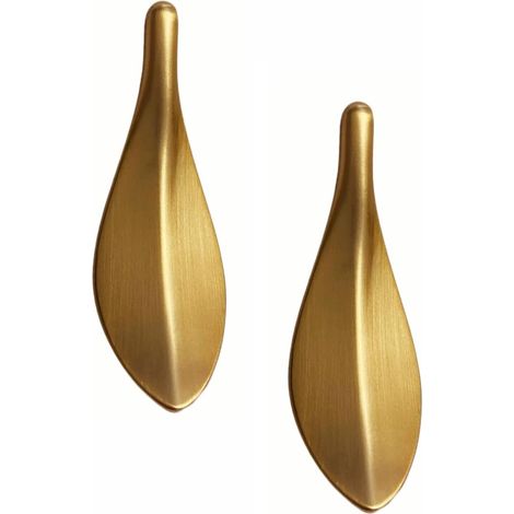 Cabinet Handle 2 Units Zinc Alloy, Kitchen Cabinet Handle, Gold Leaf Handle, Golden Cabinet Knob, Kitchen Cabinet Drawer Home Decorating,Hole Center Distance 32mm (1/5)
