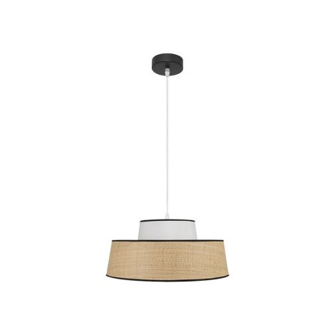 FABRILAMP Verstellbare Pendelleuchte Jia 1 Licht Natur/Weiß