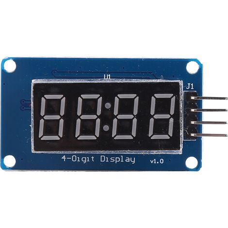 Red Light LED Digital Display 4-Digit 7-segments Module Adjustable Brightness