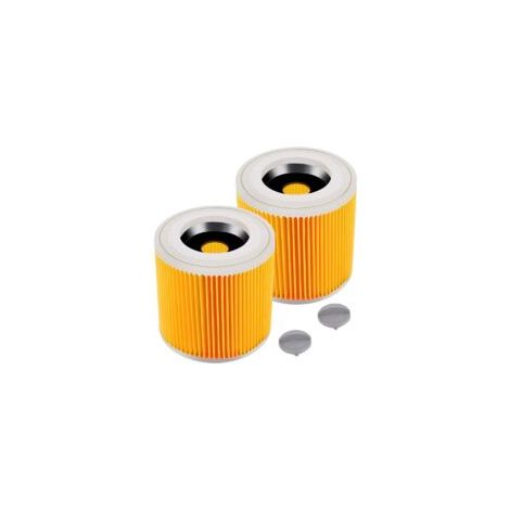 Lot de 2 cartouches filtrantes pour aspirateurs Kärcher WD3 Premium, WD2, WD3, WD3P, MV2, MV3 - Filtre WD3 - Filtre de rechange pour aspirateur Kärcher 6.414-552.0/64145520, par DEBUNS (1/3)
