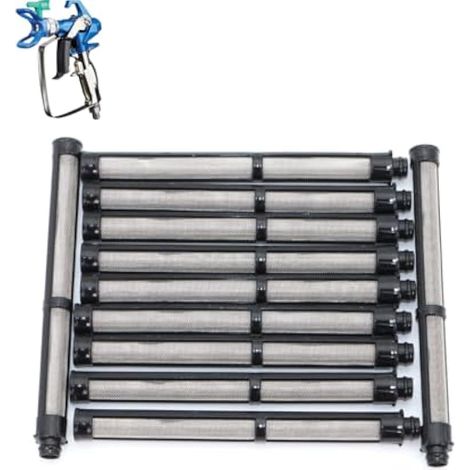 Lot de 11 filtres à peinture sans air 287032, 60 mailles compatibles avec pistolet pulvérisateur Graco Contractor PC, pistolet pulvérisateur Contractor II, pistolet pulvérisateur FTx (1/5)