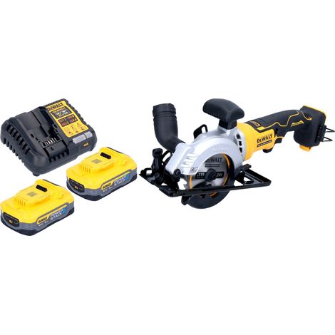 Sierra circular sin cable DeWalt DCS 571 H2 18 V 115 mm sin escobillas + 2x batería Powerstack 5,0 Ah + cargador (1/5)