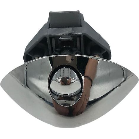 Verrou à pression demi-lune 20 mm pour tiroir de camping-car, caravane ou véhicule de loisirs - Verrou chromé (1/5)