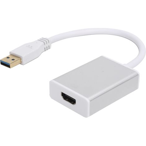 Adaptateur USB-C vers HDMI avec Duplication d'Écran et Lecteur Multimédia - Gris Métallisé (1/5)