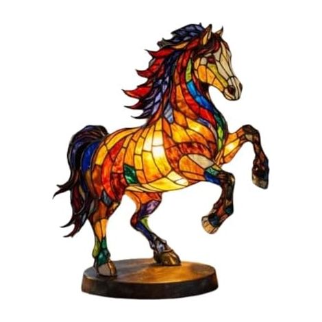 Lampe en verre teinté en forme de vache des Highlands, veilleuse LED décorative en résine pour les amoureux des animaux, lampe de table vintage 3D USB, lueur confortable pour bureau et cheminée [Class (1/5)