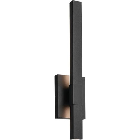 Elstead Kichler Nocar Applique murale d'extérieur moderne à LED de taille moyenne, noire texturée contemporaine, 3 000 K, IP44