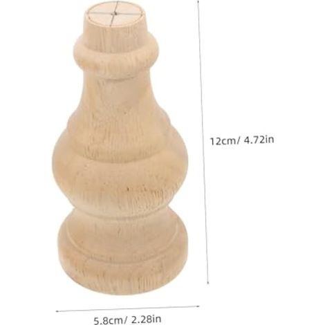 Lot de 4 pieds de meubles en bois massif brut pour tables, canapés, pieds de rechange modernes avec détails élégants, adaptés à différents styles de meubles (1/5)