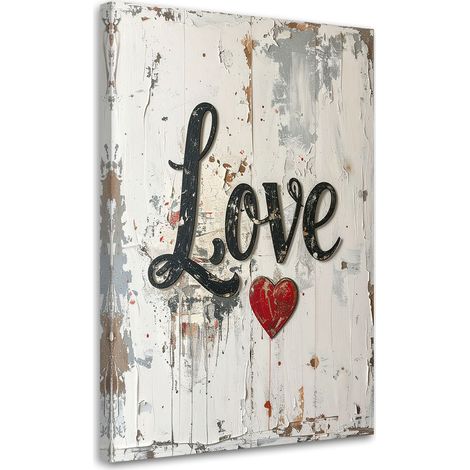 Stampe su Tela, Iscrizione d'amore vintage, 20x30 (1/5)