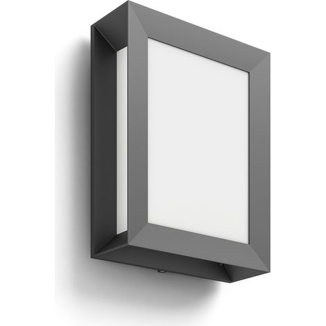 Philips – Lampe d'extérieur Karp – Spot d'extérieur – Aluminium anthracite – Température de couleur 3000K – Puissance 10W