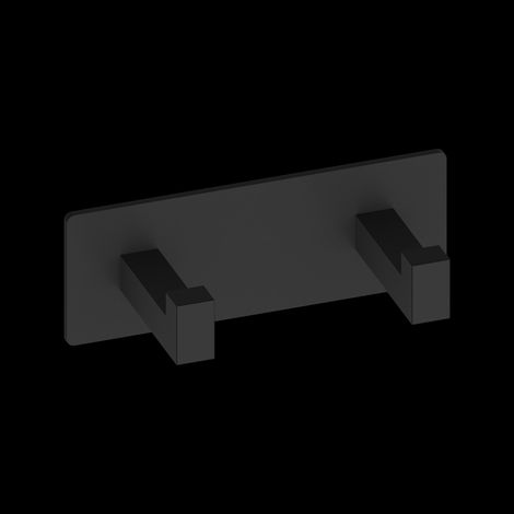 BELTRAN 20199 LUKA Percha Doble Negro Mate Adhesivo - ref: 064-20199