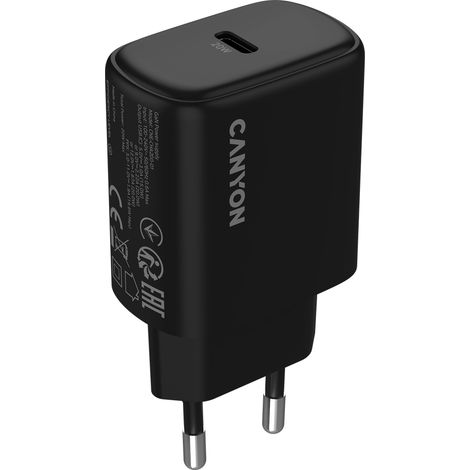 Canyon OnCharge 200 20W 1xPD EU-Wandladegerät Schwarz (1/5)