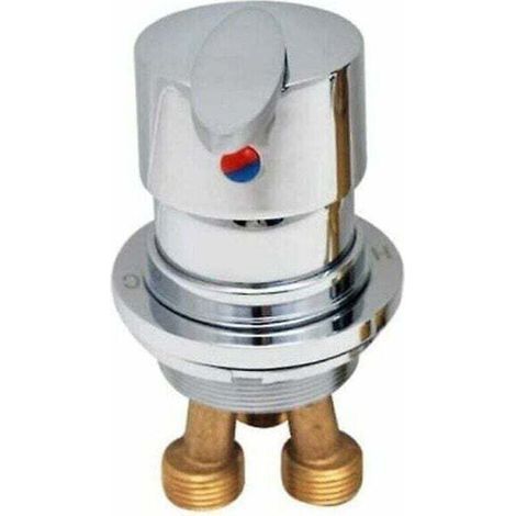 Mitigeur de Douche en Laiton Chromé avec Inverseur, Connexion pour Eau Chaude et Froide, Idéal pour Cabines de Douche (1/4)