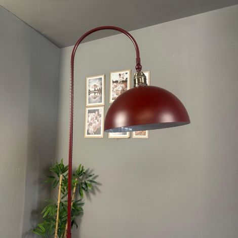 Lampadaire Gorkiede Métal Moderne E27 Largeur 37 cm Abat-jour Réglable Tablette Variateur (1/4)