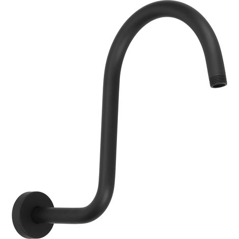 Bras de Douche en Forme S, Bras d'Extension Courbé en Acier Inoxydable avec Bride NPT 1/2 pour Salle de Bain, Compatible avec la Plupart des Pommeaux Standards pour Maison et Hôtel (1/5)