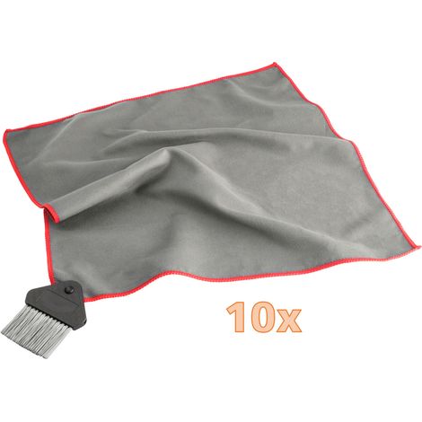 Walser Cockpit Reinigungstücher 2in1 10x Mikrofasertuch mit Bürste 40x40 cm (1/3)