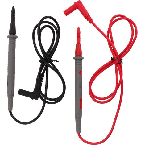 Lot de 5 cordons de test universels J.30023 10A avec fiches bananes 4mm, pointes de multimètre numérique 2mm pour usage industriel (1/5)