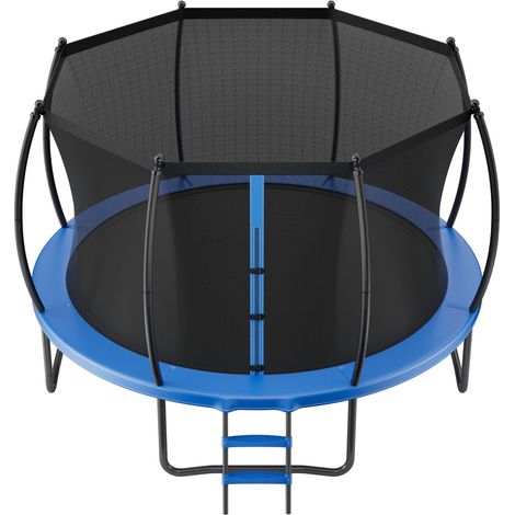 Mophorn Outdoor-Trampolin 366 x 366 x 256 cm, mit Sicherheitsnetz, ASTM-zertifiziert, Gartentrampolin mit verstärkter Polsterung, 181 kg Belastbarkeit, für Kinder und Erwachsene (1/5)