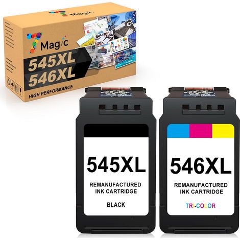 545 XL 546 XL Cartouches d'encre Compatible Canon PIXMA PG-545XL CL-546XL (1/5)