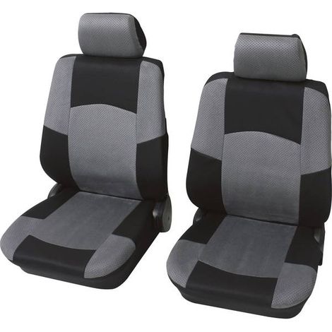 Petex 24271518 Classic Coprisedile 17 parti Poliestere Nero, Grigio Sedile di guida, Sedile del passeggero