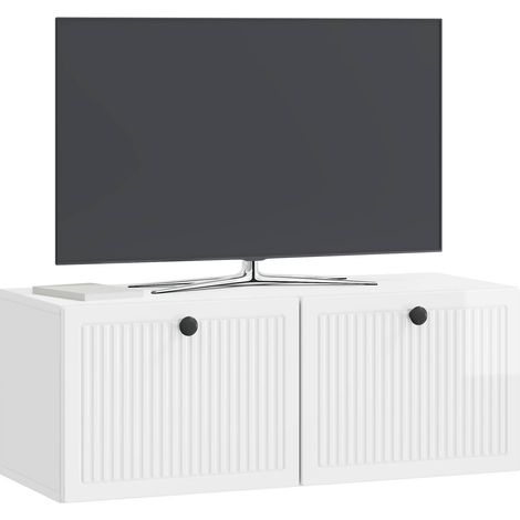 Maison Exclusive - Wandmontierter TV-Schrank Hochglanz Weiß 78,5