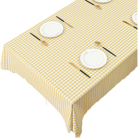 Tablecloth PVC - Waterproof Oil Proof Splash Proof - For Dining Table Tea Table Buffet Outdoor Picnic - 1 Piece (1/5)