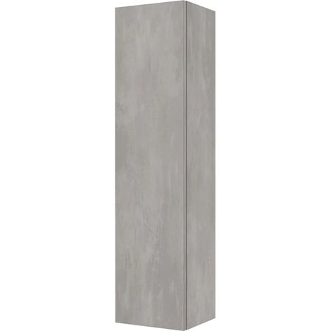 colonna pensile sospesa decor bagno con 1 anta colore grigio caldo, 35x28x138 cm (1/3)